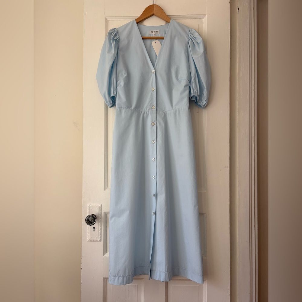 🇨🇦 NWT Horses Atelier Puff Sleeve Button Front Dress - Picture 4 of 16